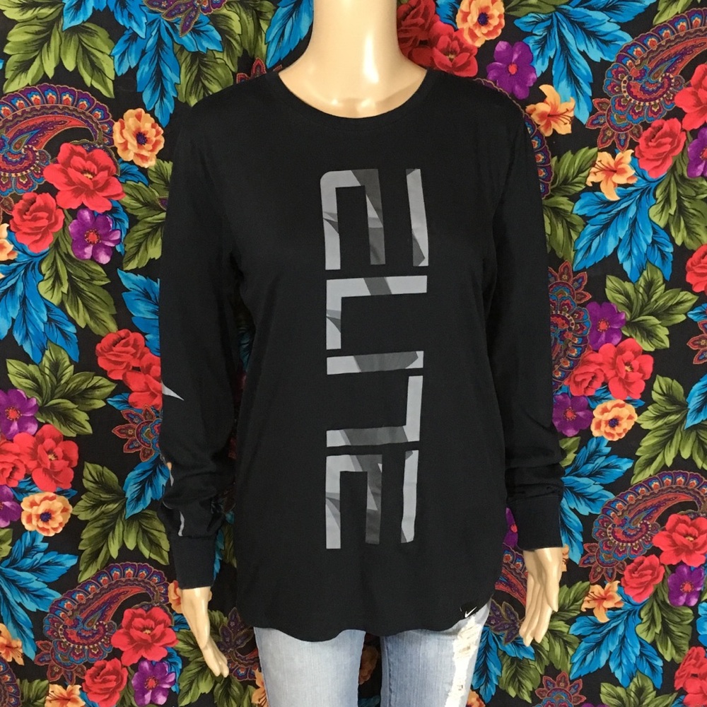 MEN’S Nike Elite Long Sleeve Shirt SMALL Crew Neck